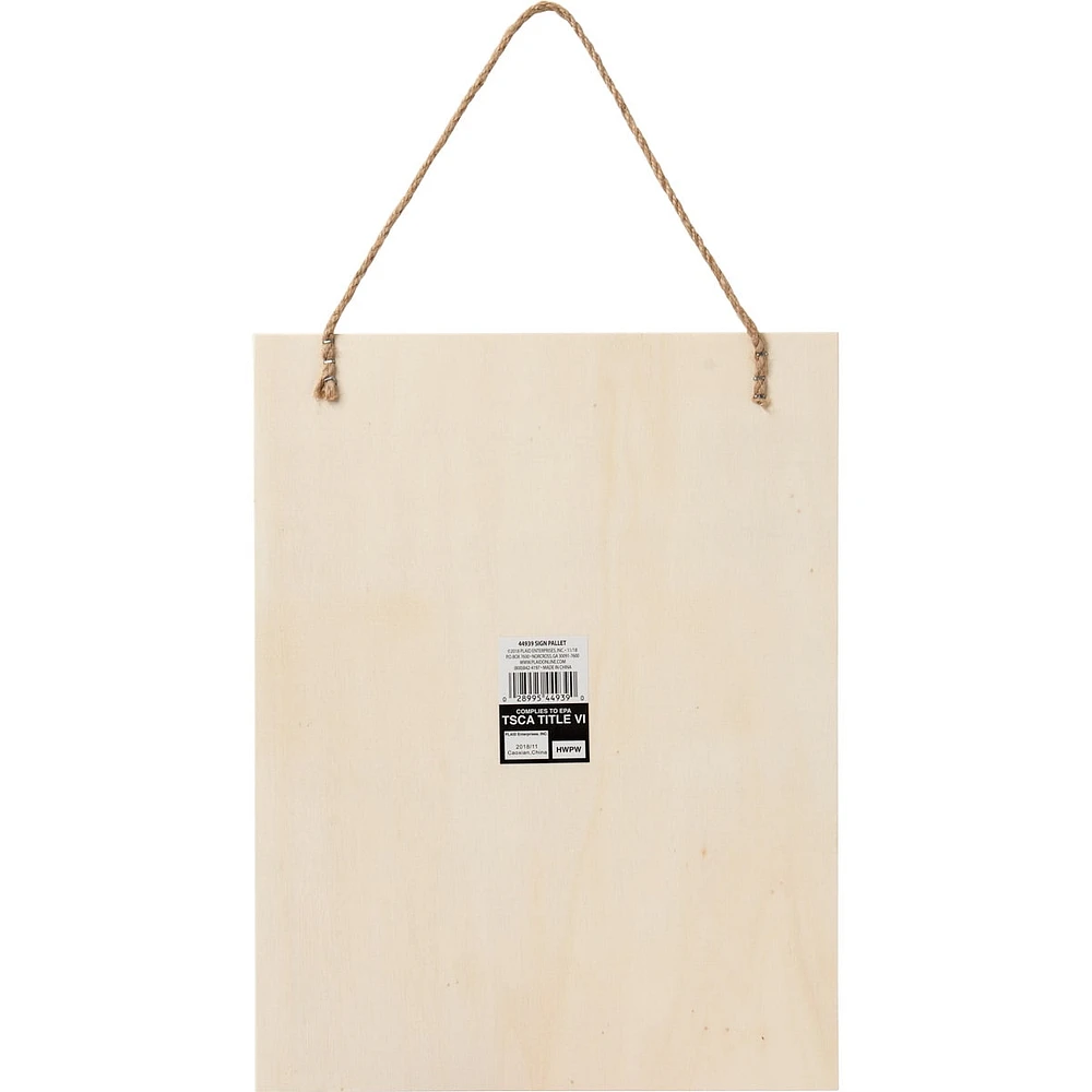Surfaces en bois Plaid, forme non peinte, enseigne en bois pour palette, 34 x 26 cm