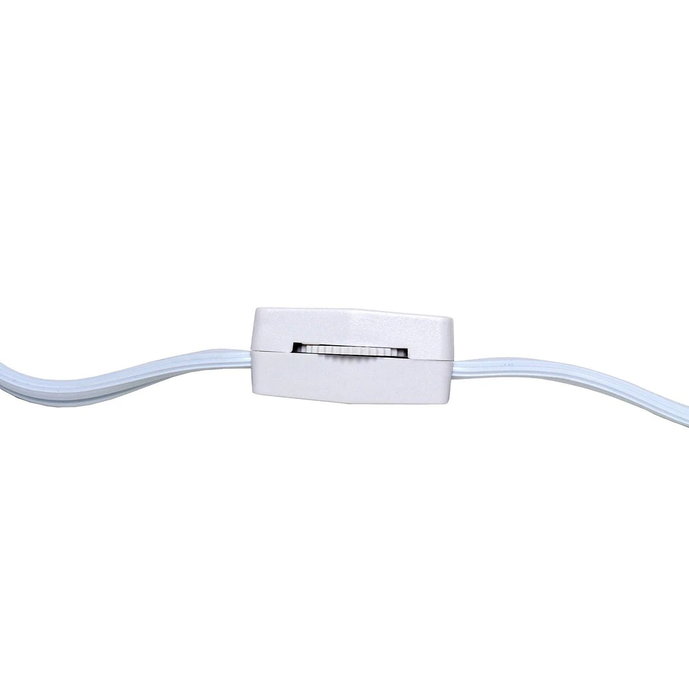 Simple Designs Mini lampe de table chromée avec abat-jour en tissu inclin
