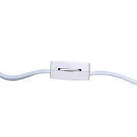 Simple Designs Mini lampe de table chromée avec abat-jour en tissu inclin