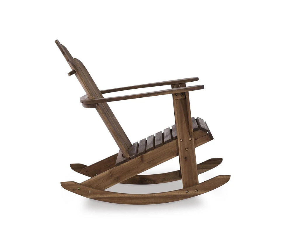 Fauteuil à Bascule Extérieur Adirondack en Teck
