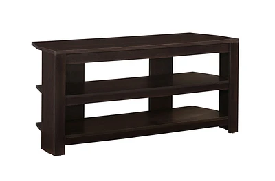 Monarch Specialties Tv Stand, 42 Inch, Console, Media Entertainment Center, Storage Shelves, Living Room, Bedroom, Laminate, Brown, Contemporary, Modern