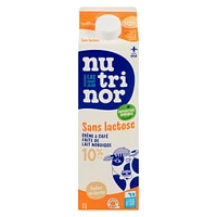 1L lactose free cream 10% Nutrinor