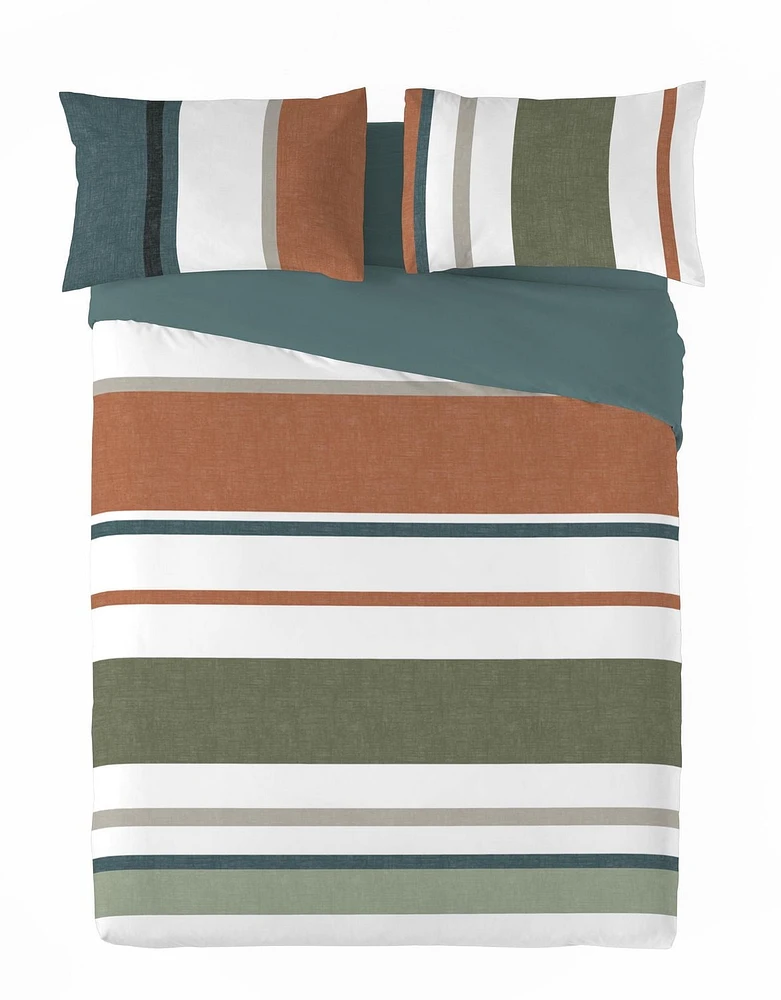 Gouchee Home Travis Stripe Print Cotton Duvet Cover Set