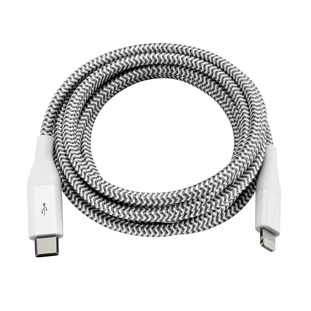 blackweb ™ 1.8 meter Lightning to USB-C Connector Charge & Sync Cable (White)