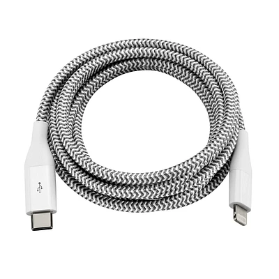 blackweb ™ 1.8 meter Lightning to USB-C Connector Charge & Sync Cable (White)