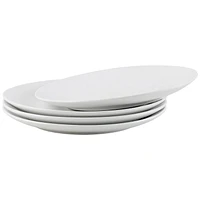 Mainstays Glazed White Stoneware Dinnerware Set, 12-Pieces, 12 PCS