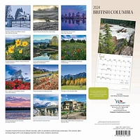 Wyman Publishing British Columbia 2024 12x24 Inch Square Wall Calendar, 9781525611339