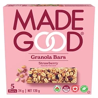 MadeGood Strawberry Granola Bars 5pk, 5 x 24 g