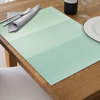 4PC Woven Pvc Placemat Maison Light Blue 12 X 18 - Set of 3
