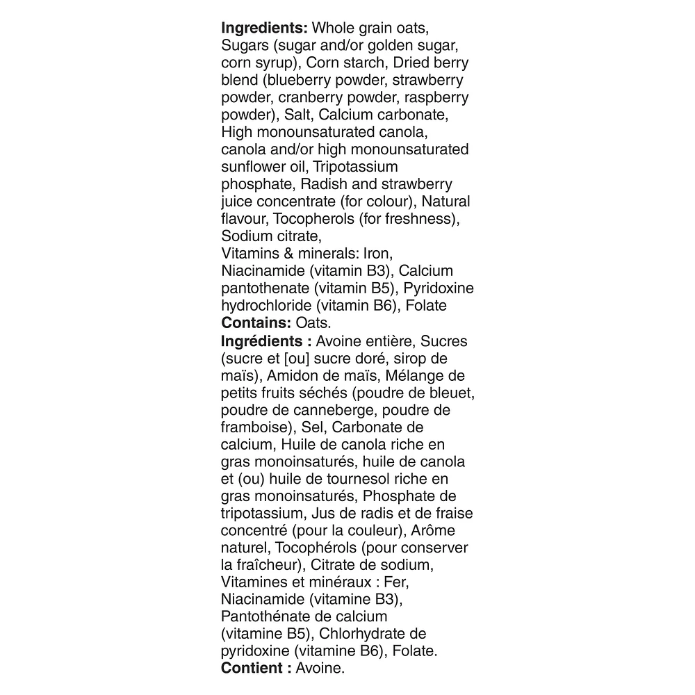 Céréales pour Petit Déjeuner Very Berry Cheerios, Grains Entiers 411g