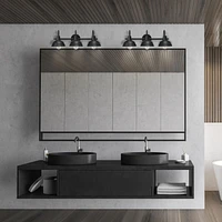 Applique murale à 3 ampoules noir mat Barnyard avec abat-jours à intérieur blanc