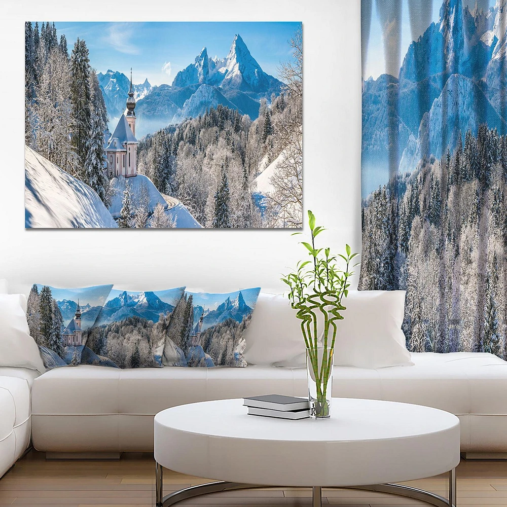 Designart L'hiver dans les Alpes bavaroises Art mural sur toile