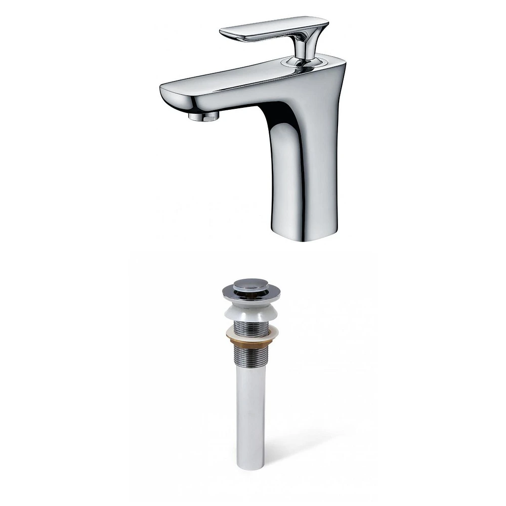 American Imaginations AI-33681 Ensemble de robinet en laiton sans plomb approuvé par CUPC à 1 trou de couleur chrome - Drain incl.