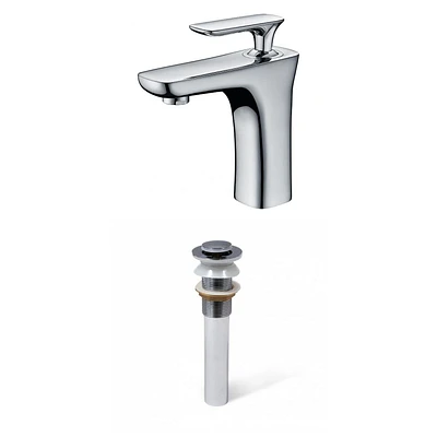 American Imaginations AI-33681 Ensemble de robinet en laiton sans plomb approuvé par CUPC à 1 trou de couleur chrome - Drain incl.