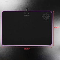 ENHANCE Large LED Gaming Mouse Pad with Soft Fabric Surface