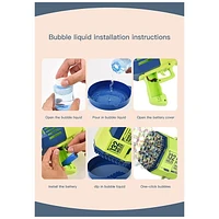Tradeopia Pistolet à Bulles Dinosaure - Bleu Jouet Interactif à Bulles pour Enfants Jeu Extérieur Amusant à Thème Dinosaure Parfait pour Fêtes et Événements