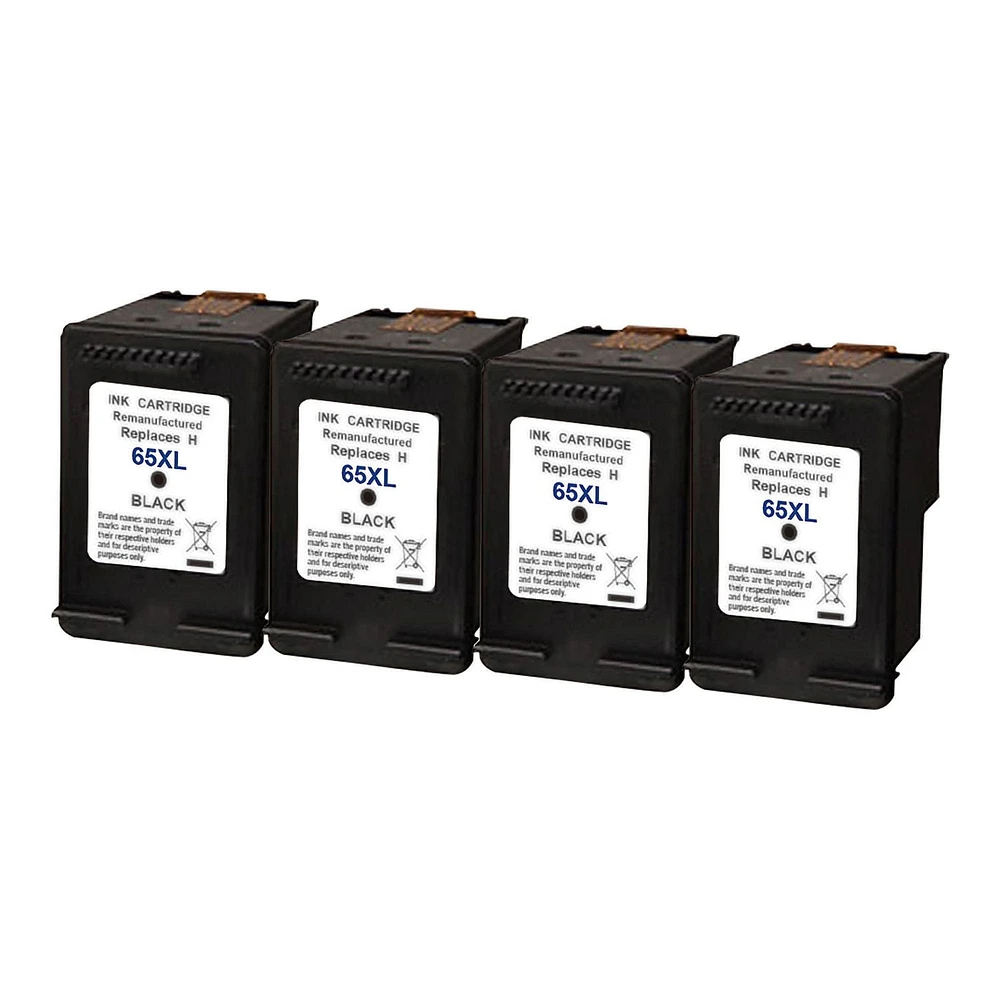 L-ink HP 65XL Pack de Cartouches à Jet d'encres Noir à Rendement Élevé Compatible (N9K04AN