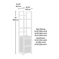 Sauder La Collection Manhattan Gate Tour de rangement, Finition Mystic Oak, 429253