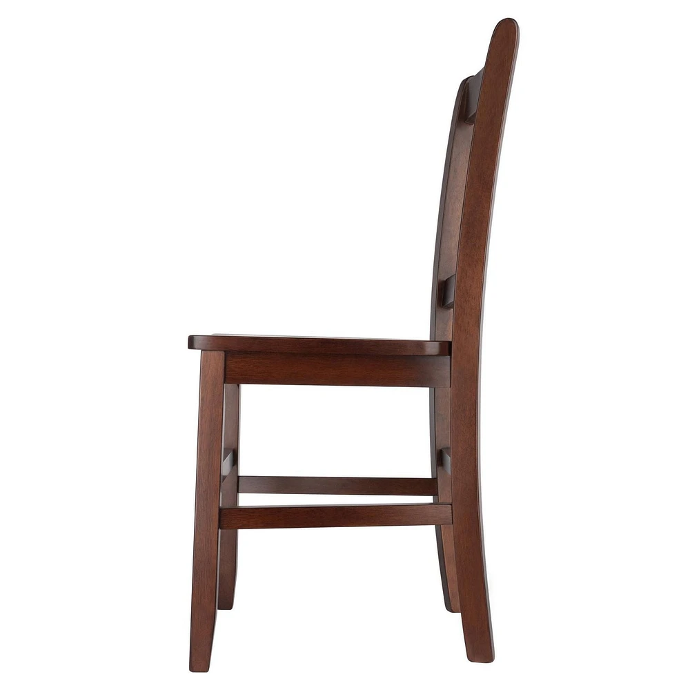 Ens. 2 pièces chaise à dossier en lattes Madison de Winsome