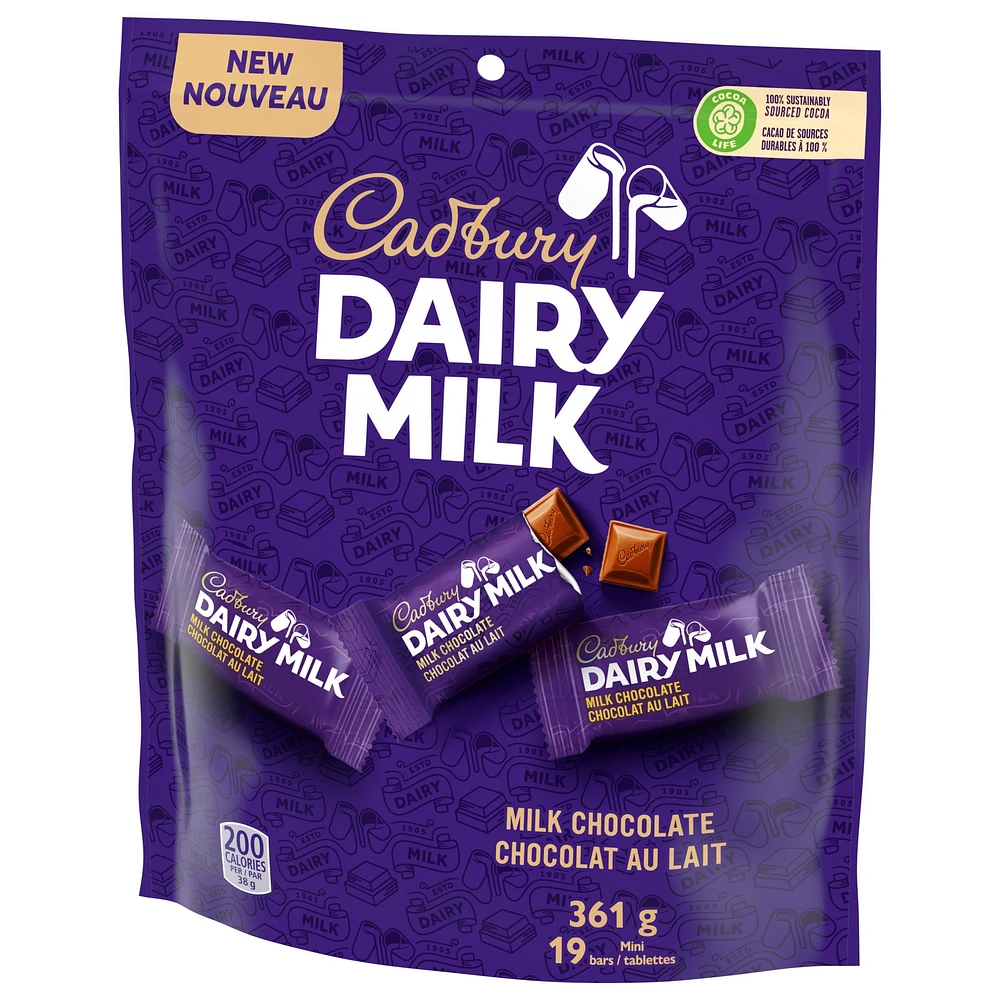 Cadbury Dairy Milk Chocolat Au Lait, 19 Unités,