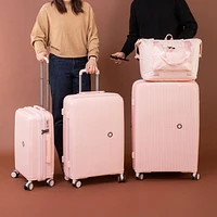 5 Piece Hardside Luggage Set: 28 Inch Spinner Suitcase, 24 Inch Rolling Luggage, 20" Carry-On Suitcase, Toiletry Kit & Expandable Tote Bag