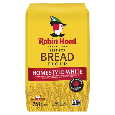 Robin Hood Best For Bread Homestyle White Flour 2.5kg, 2.5 Kg