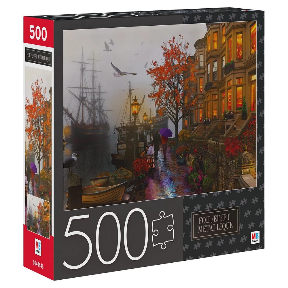 500-Piece Adult Jigsaw Puzzle with Foil Accents, Harbour