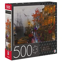 500-Piece Adult Jigsaw Puzzle with Foil Accents, Harbour