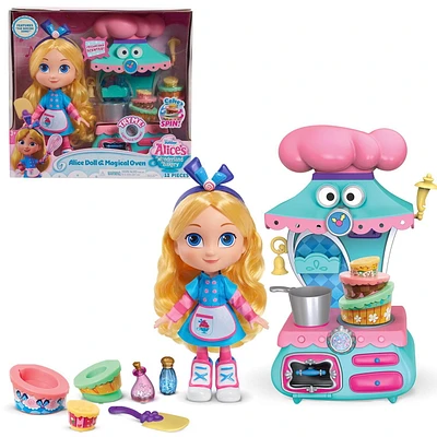 Disney Junior Alice’s Wonderland Bakery 10 Inch Alice & Magical Oven Playset with Doll and Accessories