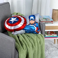 Oreiller decoratif Marvel Captain America 13po x 16po