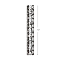 Hallmark All Occasion Reversible Wrapping Paper Bundle - Black and White Flowers and Dots (3-Pack: 75 sq. ft. ttl.)