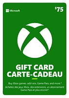 Xbox Live Gift Card $75 CAD Digital Download