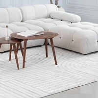 Rug Branch Astra Modern Indoor Area Rug, Cream Beige, Geometric - Living Room, Bedroom, Dining Room