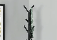 Monarch Specialties Coat Rack, Hall Tree, Free Standing, 8 Hooks, Entryway, 70"h, Bedroom, Metal, Black, Contemporary, Modern
