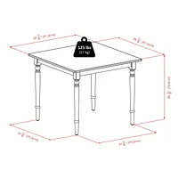 Table de salle à manger à abattant Mornay 5 pièces avec chaises
