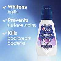 Rince-bouche blanchissant Crest3DWhite Fraîcheur, prévient les taches de surface, tue des millions de germes responsables de la mauvaise haleine, sans alcool, saveur Menthe arctique, 946mL (32ozliq.) 946ML