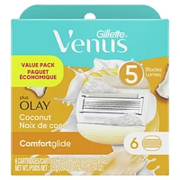 Gillette Venus ComfortGlide plus Olay Coconut Women's Razor Blade Refills