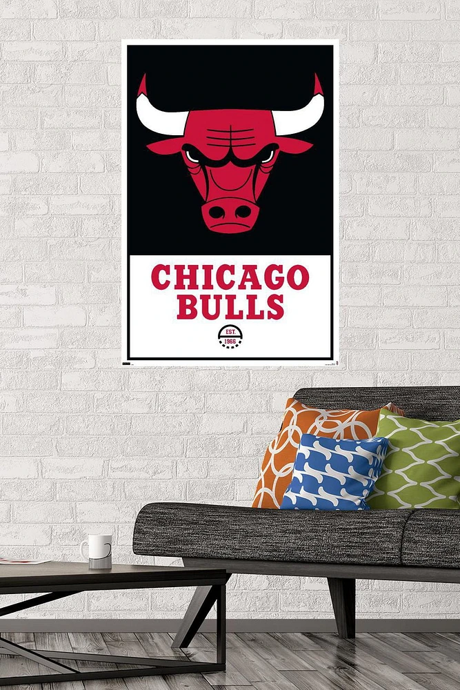 NBA Chicago Bulls - Logo 21 Wall Poster, 22.375" x 34" Framed