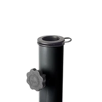 Support de parasol en forme de T en acier gris foncé adaptable de CorLiving