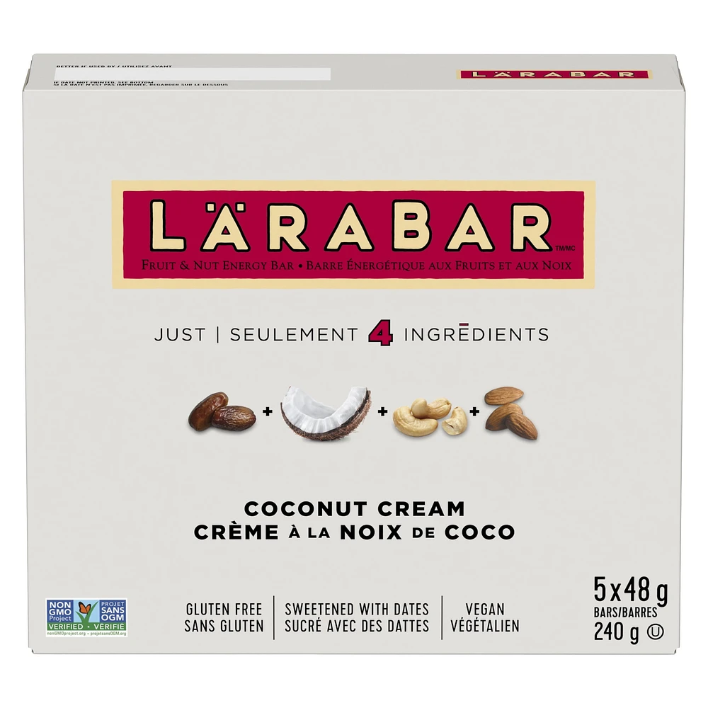 Larabar Gluten Free Coconut Cream, 5 bars x 48 g, 240 g