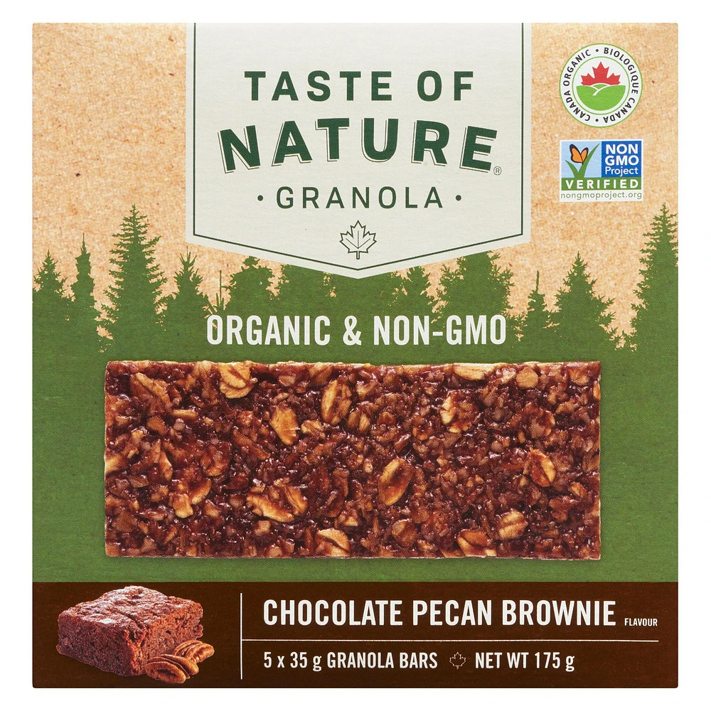 Taste of Nature Organic Chocolate Pecan Brownie Granola Bars