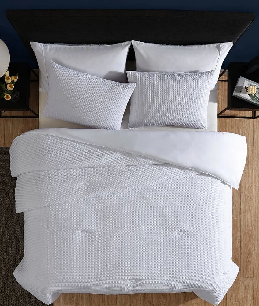Hometrends 3 Piece Waffle Comforter Set, Available in Double/Queen,King