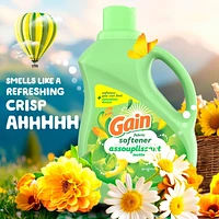 Assouplissant textile liquide Gain pour la lessive, parfum Original, compatible avec les laveuses HE 2.63L