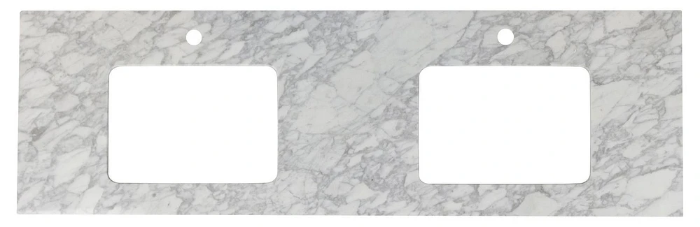 59 cm. W 18,25 po D Stone Top En Bianca Carara Couleur Pour Robinet 1 Trou AI-17452