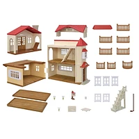 Calico Critters Red Roof Country Home Salle de jeux secrète dans le grenier, ensemble de jeu pour maison de poupée