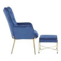 Izzy Contemporary Chair with Ottoman by LumiSource