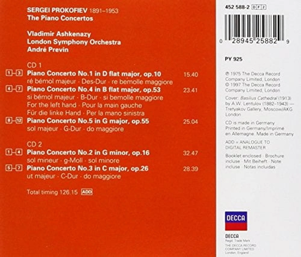 Vladimir Ashkenazy - Prokofiev: The 5 Piano Concertos