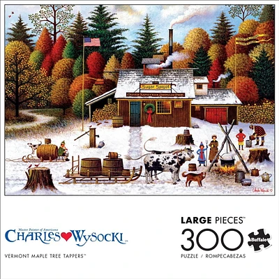 Buffalo Games - Charles Wysocki - Vermont Maple Tree Tappers - 300 Piece Jigsaw Puzzle