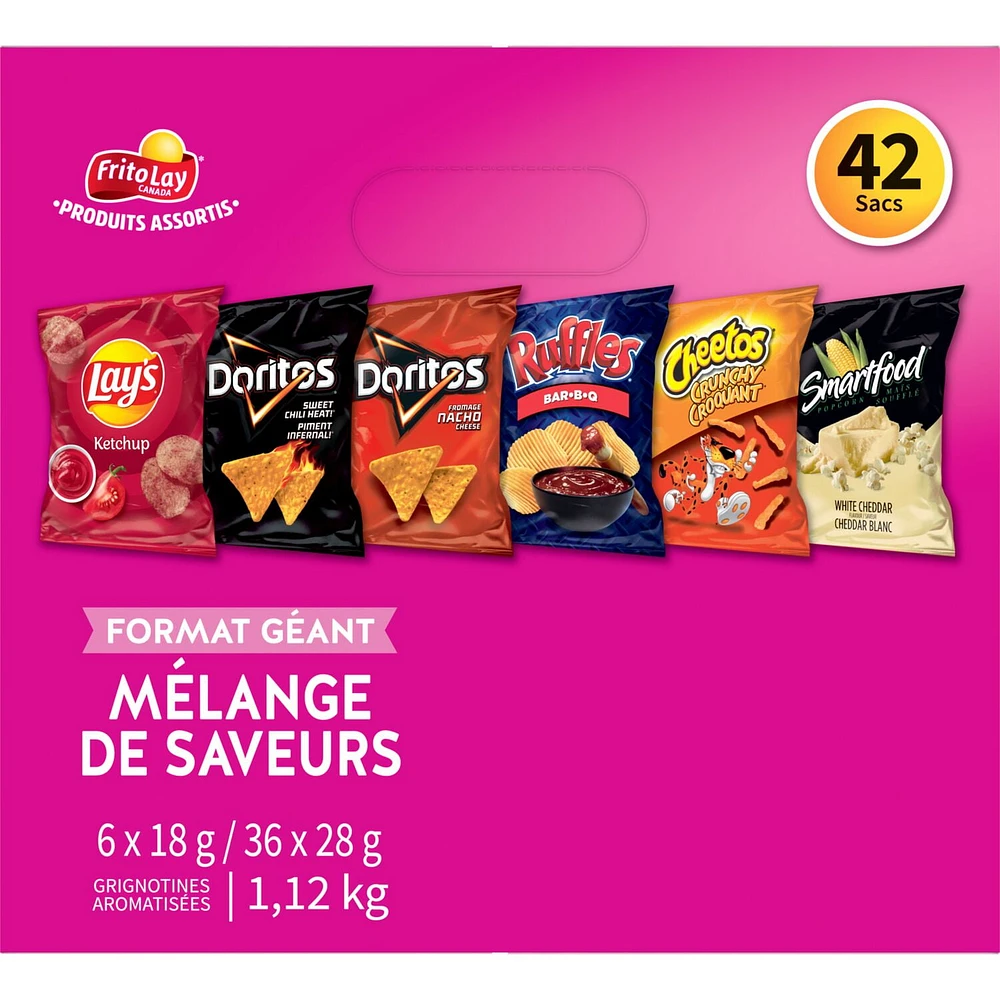 Frito-Lay Variety Packs Flavour Mix Flavoured Snacks, 1116g