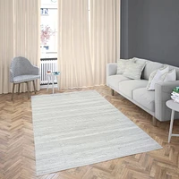 Fabstyles Cotton Solid Rug, Area Rag Rug for Living Room, Hallway, Patio